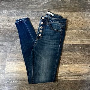 KanCan Button Fly skinny jeans